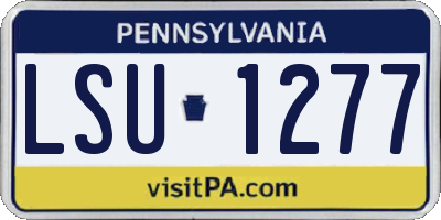 PA license plate LSU1277