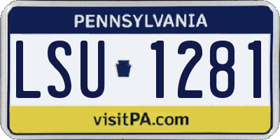 PA license plate LSU1281