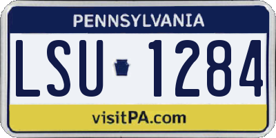 PA license plate LSU1284