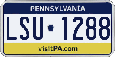 PA license plate LSU1288
