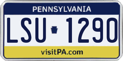 PA license plate LSU1290