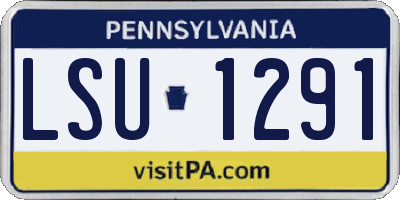 PA license plate LSU1291