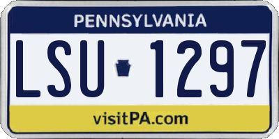 PA license plate LSU1297