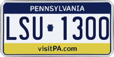 PA license plate LSU1300