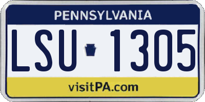 PA license plate LSU1305
