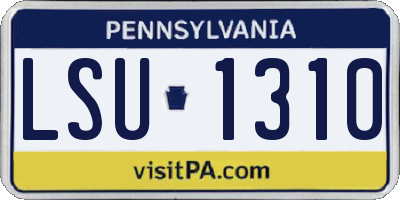 PA license plate LSU1310