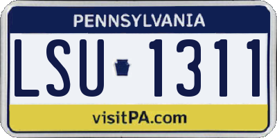 PA license plate LSU1311