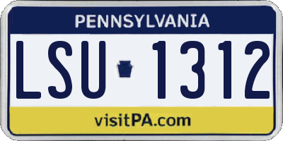 PA license plate LSU1312