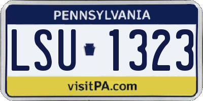 PA license plate LSU1323