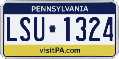 PA license plate LSU1324