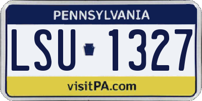 PA license plate LSU1327