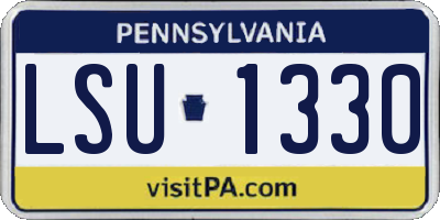 PA license plate LSU1330