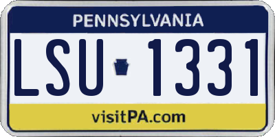 PA license plate LSU1331