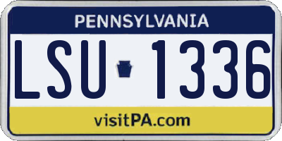 PA license plate LSU1336
