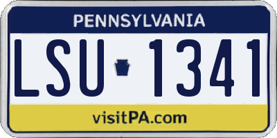 PA license plate LSU1341