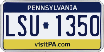 PA license plate LSU1350