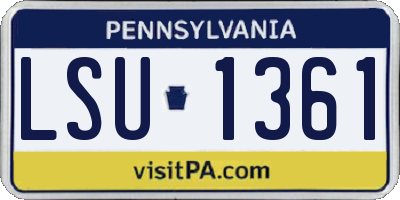 PA license plate LSU1361
