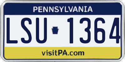 PA license plate LSU1364