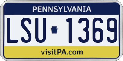 PA license plate LSU1369