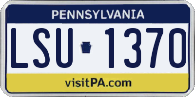 PA license plate LSU1370