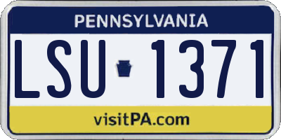 PA license plate LSU1371