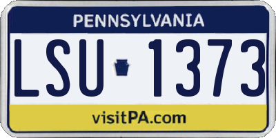 PA license plate LSU1373
