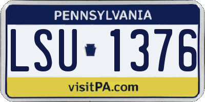 PA license plate LSU1376