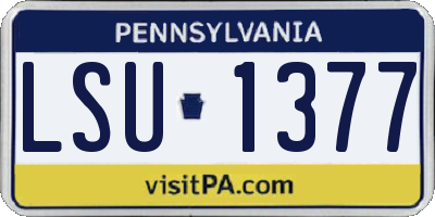 PA license plate LSU1377