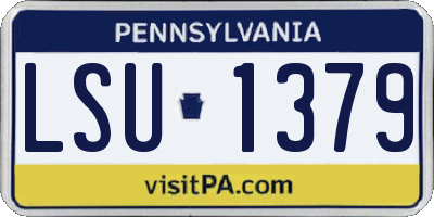 PA license plate LSU1379