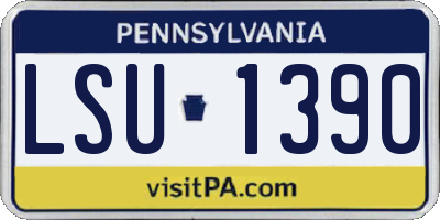 PA license plate LSU1390