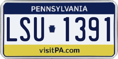 PA license plate LSU1391