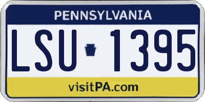PA license plate LSU1395