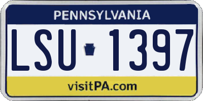 PA license plate LSU1397