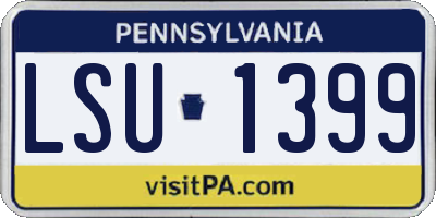 PA license plate LSU1399