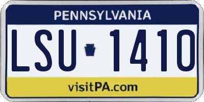 PA license plate LSU1410