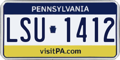 PA license plate LSU1412