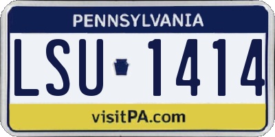 PA license plate LSU1414