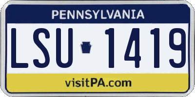 PA license plate LSU1419