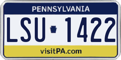 PA license plate LSU1422
