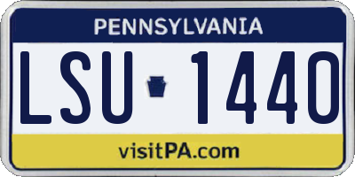 PA license plate LSU1440