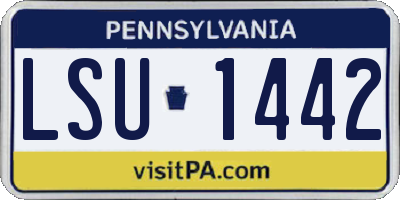 PA license plate LSU1442
