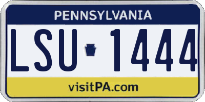 PA license plate LSU1444