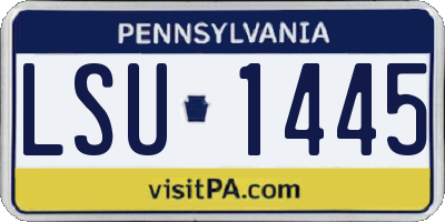 PA license plate LSU1445