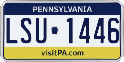 PA license plate LSU1446