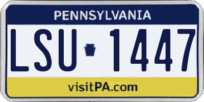 PA license plate LSU1447