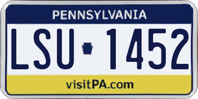 PA license plate LSU1452