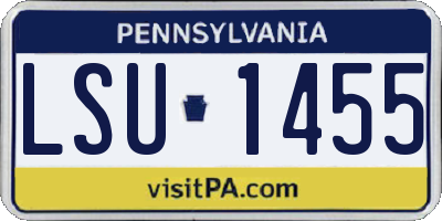 PA license plate LSU1455