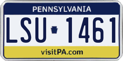 PA license plate LSU1461