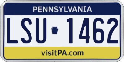 PA license plate LSU1462