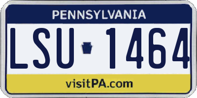 PA license plate LSU1464